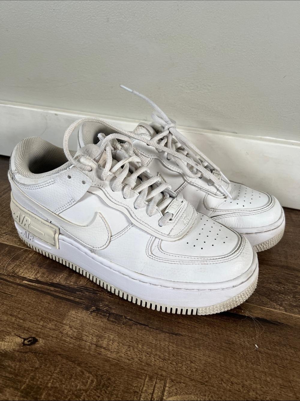 Nike Air Force 1 Low Platform Sneakers in White